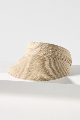 San Diego Hat Co. Venecia Straw Visor In Blue