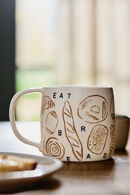 Phthalo Ruth Stoneware Eat Bread Mug