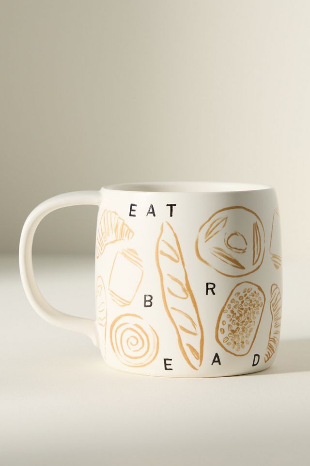 Phthalo Ruth Stoneware Eat Bread Mug #1