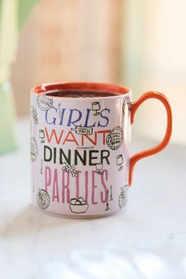 Phthalo Ruth Girls Want Dinner Parties Stoneware Mug