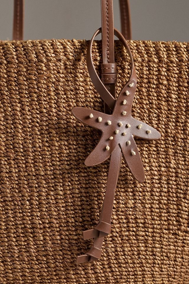 POOLSIDE The East West Raffia Charm Tote #2