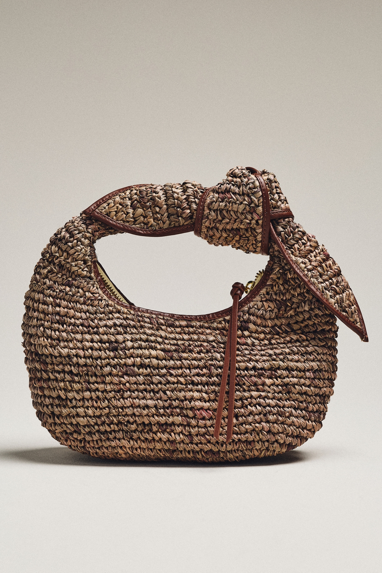 POOLSIDE The Josie Raffia Top-Handle Bag