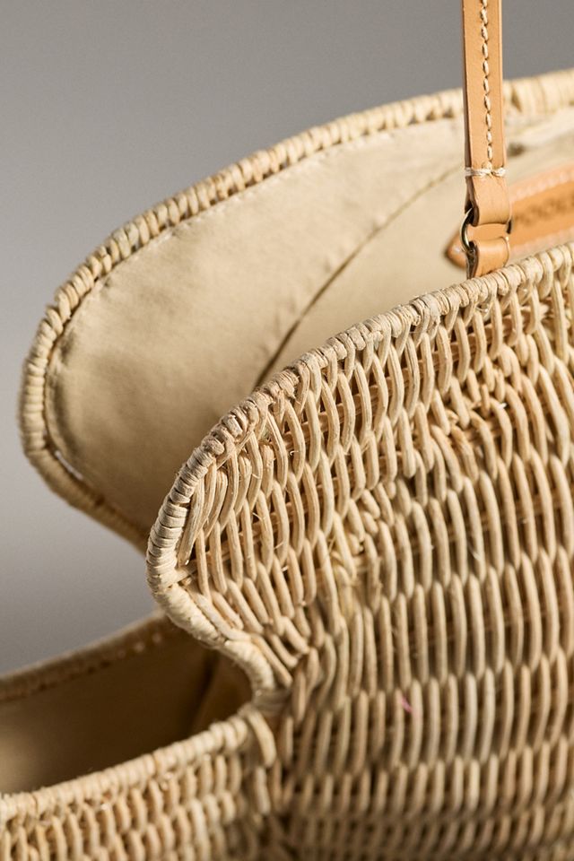 POOLSIDE The Paros Rattan Fish Tote #2