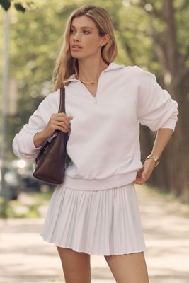 By Anthropologie Weddings Bride Embroidered Quarter-Zip Pullover