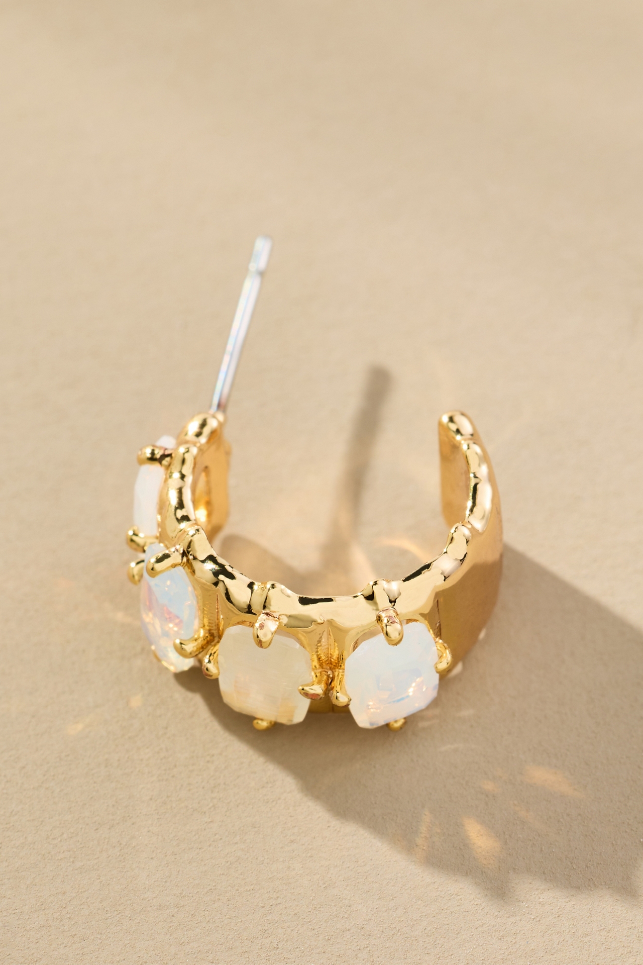 Crystal Baguette Huggie Hoop Earrings
