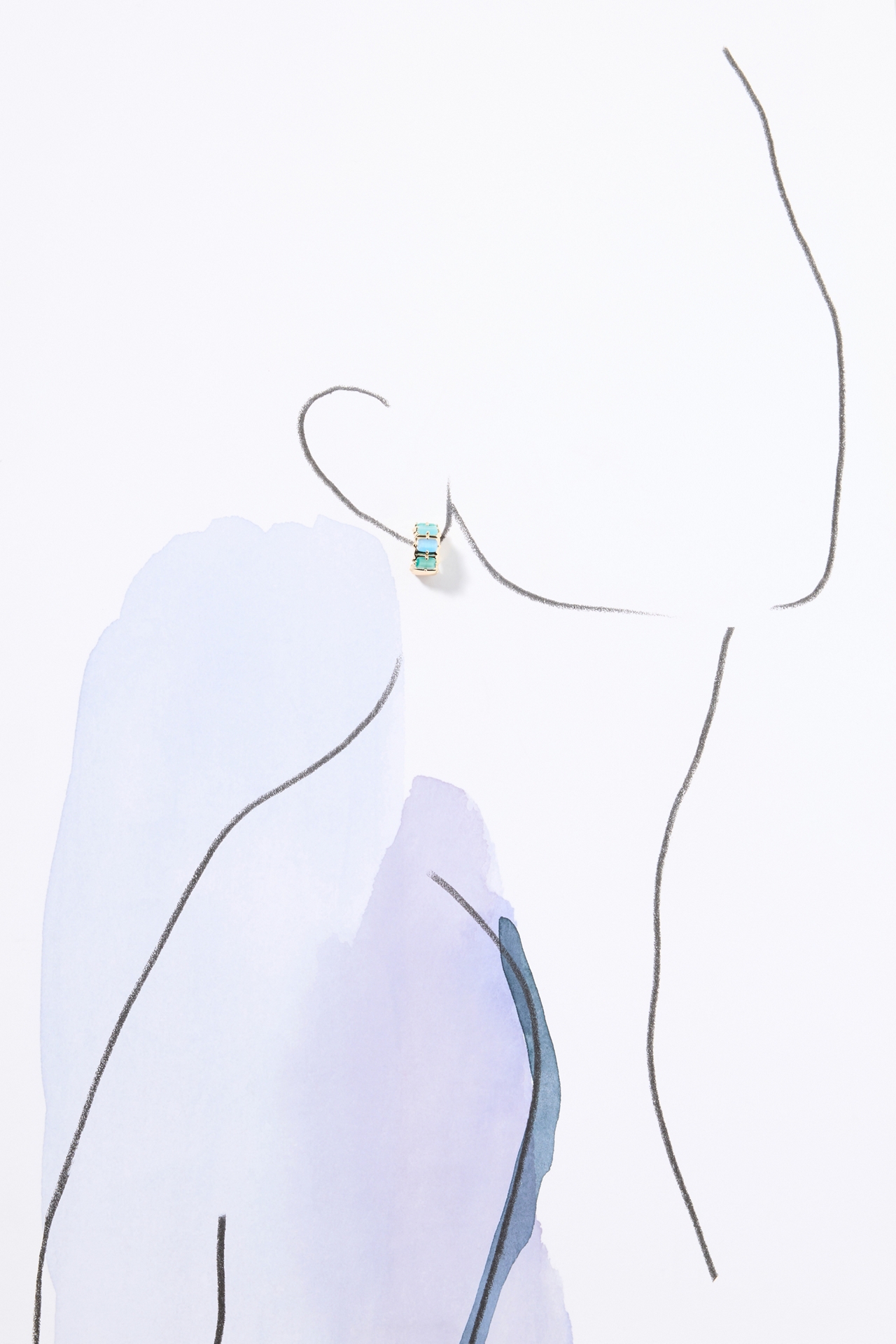 Crystal Baguette Huggie Hoop Earrings