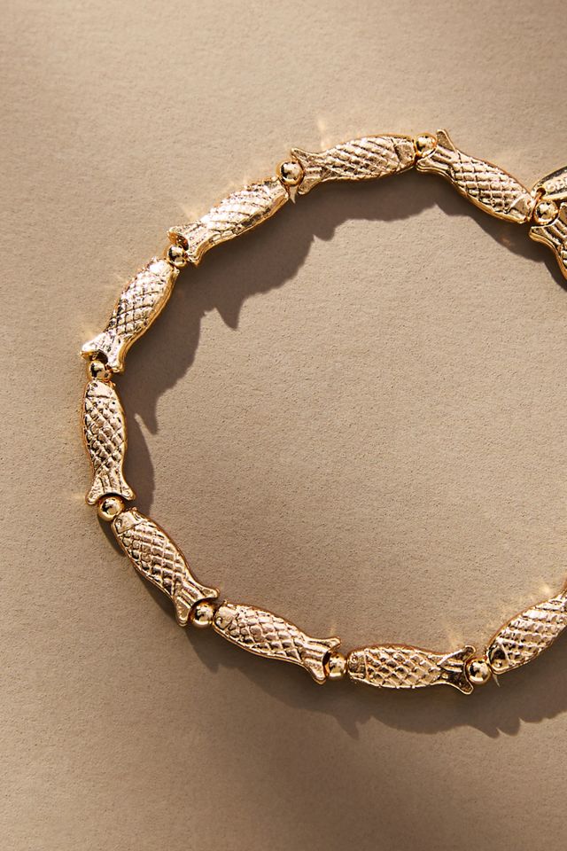 Fish Icon Stretch Bracelet #1