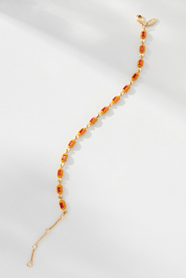 By Anthropologie Linked Crystal Bracelet In Red