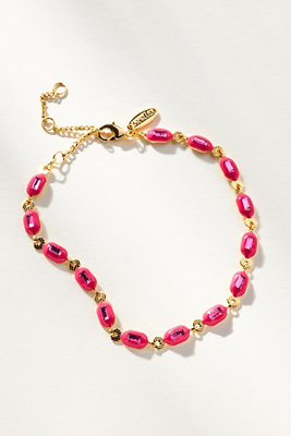 By Anthropologie Linked Crystal Bracelet In Pink