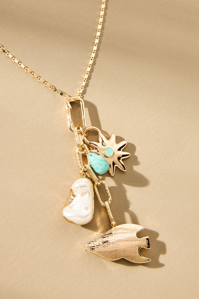 Delicate Charm Cluster Necklace #1