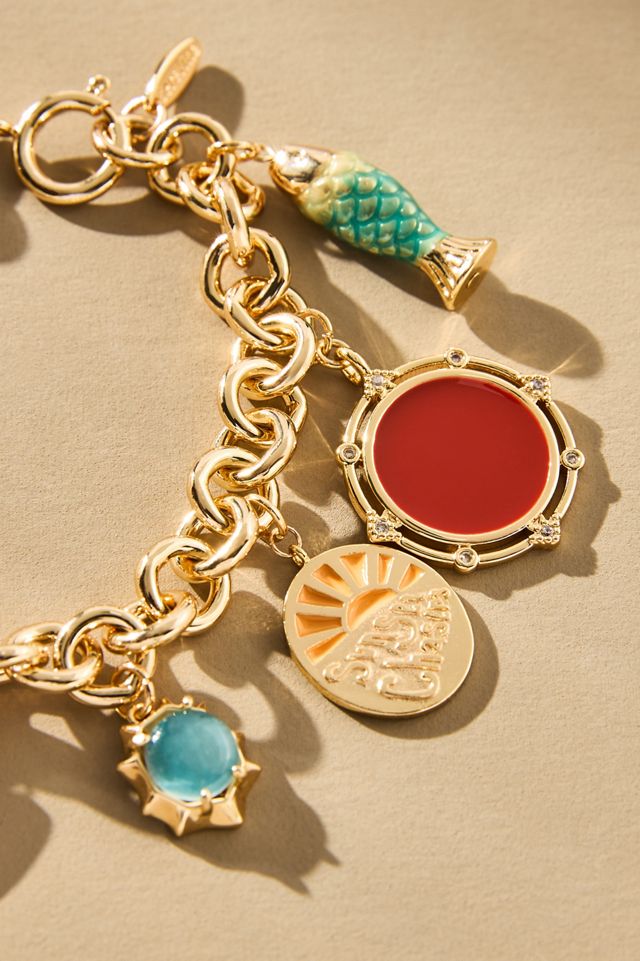 Colorful Chunky Charm Bracelet