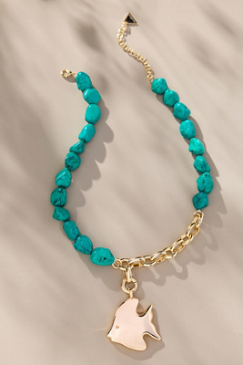 By Anthropologie Beaded Cluster Charm Necklace