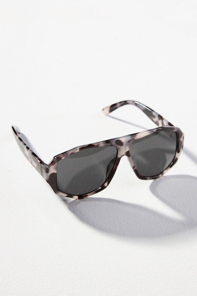 Graphite Flat Top Aviator Sunglasses #1