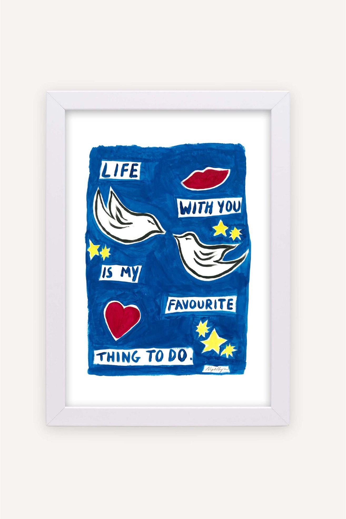 Life With You Wall Art - Blue, One Size
