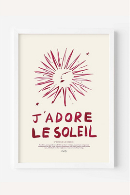 Nephthys Illustrated J'adore Le Soleil Wall Art