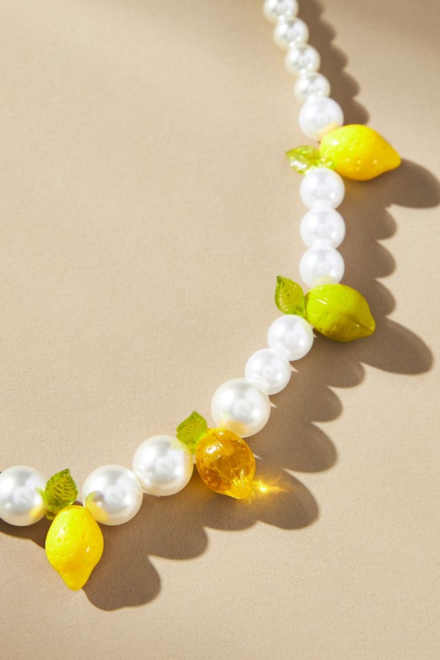 Collier à breloques icône de fruits perlés #2