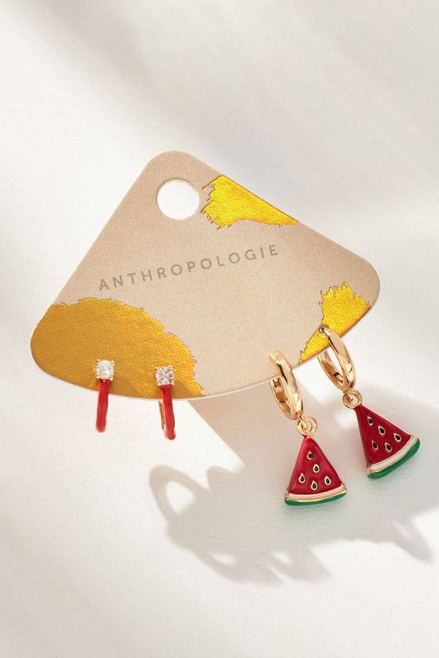 Icon Charm Huggie Hoop Earrings, Set of 2 #1