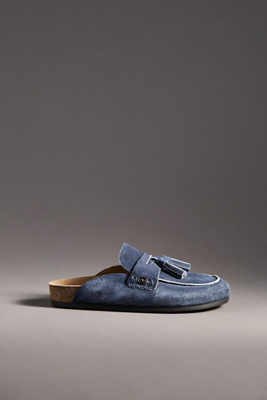 Sam Edelman Astrid Tassel Mules In Blue