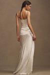 For Love & Lemons Ophelia Floral Satin Corset Maxi Slip Dress