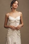 For Love & Lemons Ophelia Floral Satin Corset Maxi Slip Dress