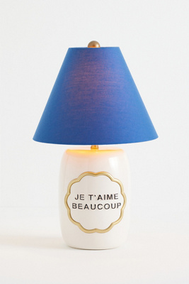 Anthropologie Claudette Text Table Lamp In Multi