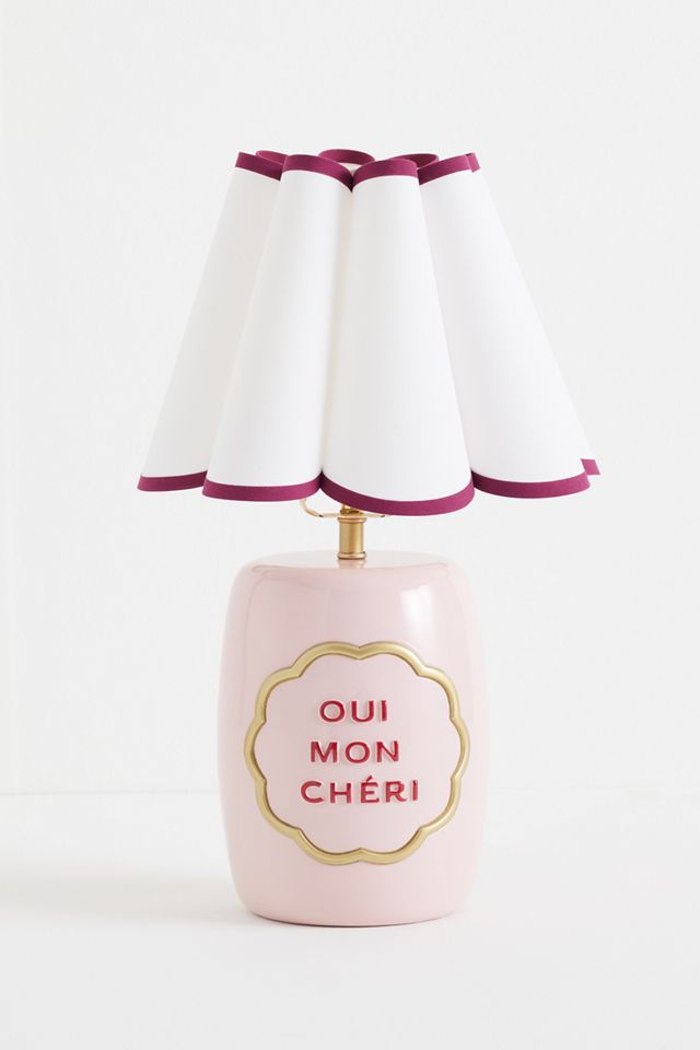 Claudette Text Table Lamp #1