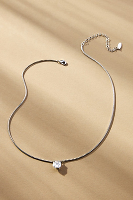 By Anthropologie Floating Crystal Necklace In Silver