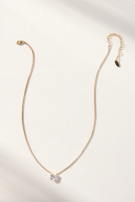 By Anthropologie Floating Crystal Necklace In Gold