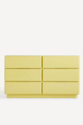 Anthropologie Wright Lacquer Six-drawer Dresser In Yellow