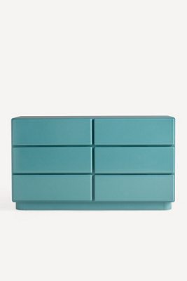 Anthropologie Wright Six-drawer Chest Of Drawers In Blue