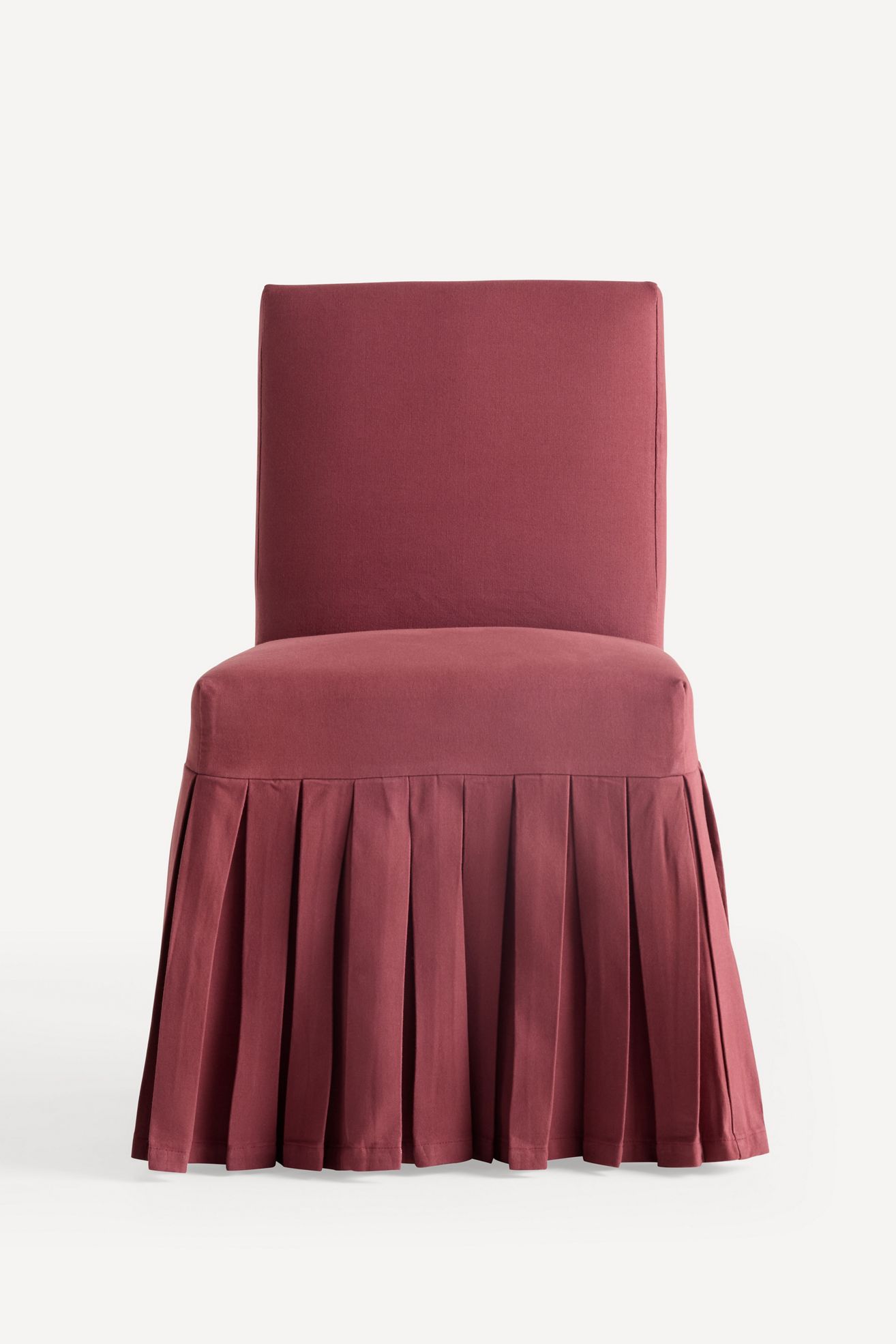 Layla Ruffle Slipcover - Burgundy, One Size