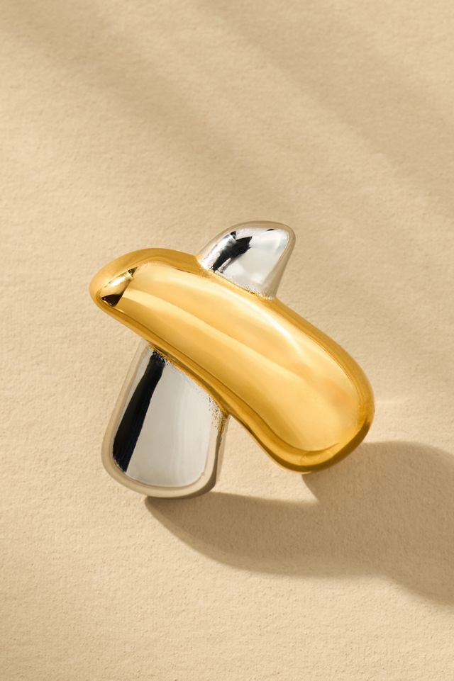 Mixed Metal X Post Earrings #1