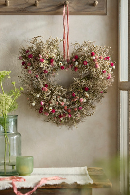 Terrain Blooming Heart Dried Wreath