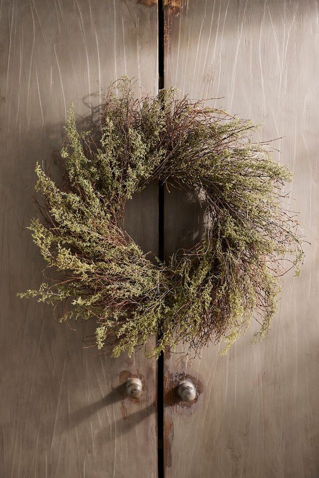 Verdant Quailbrush Dried Wreath #1