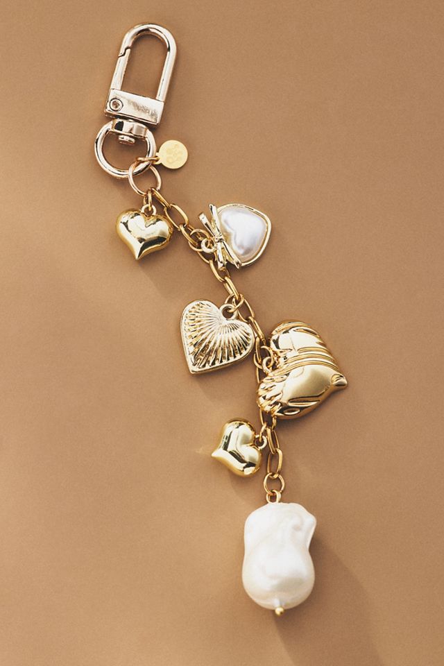 Petit Moments Lover Hearts & Pearl Bag Charm #1
