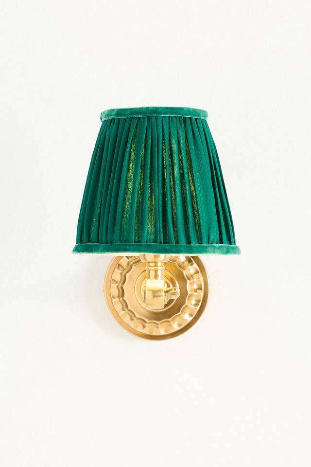 Pooky Rose Ruched Shade & Metal Sconce Wall Light #1