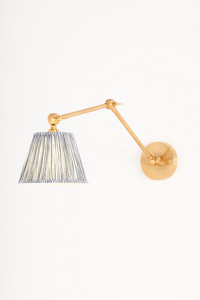 Pooky Stork Ruched Shade Metal Articulating Sconce Wall Light #2