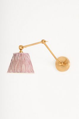 Pooky Stork Ruched Shade Metal Articulating Sconce Wall Light
