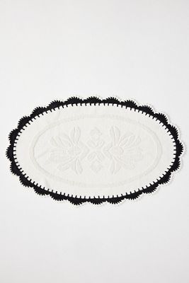 Solid Crochet Cotton Bath Mat