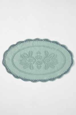 Solid Crochet Cotton Bath Mat