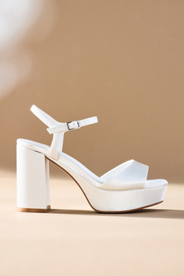 Jeffrey Campbell Amma Platform Heeled Sandals In White