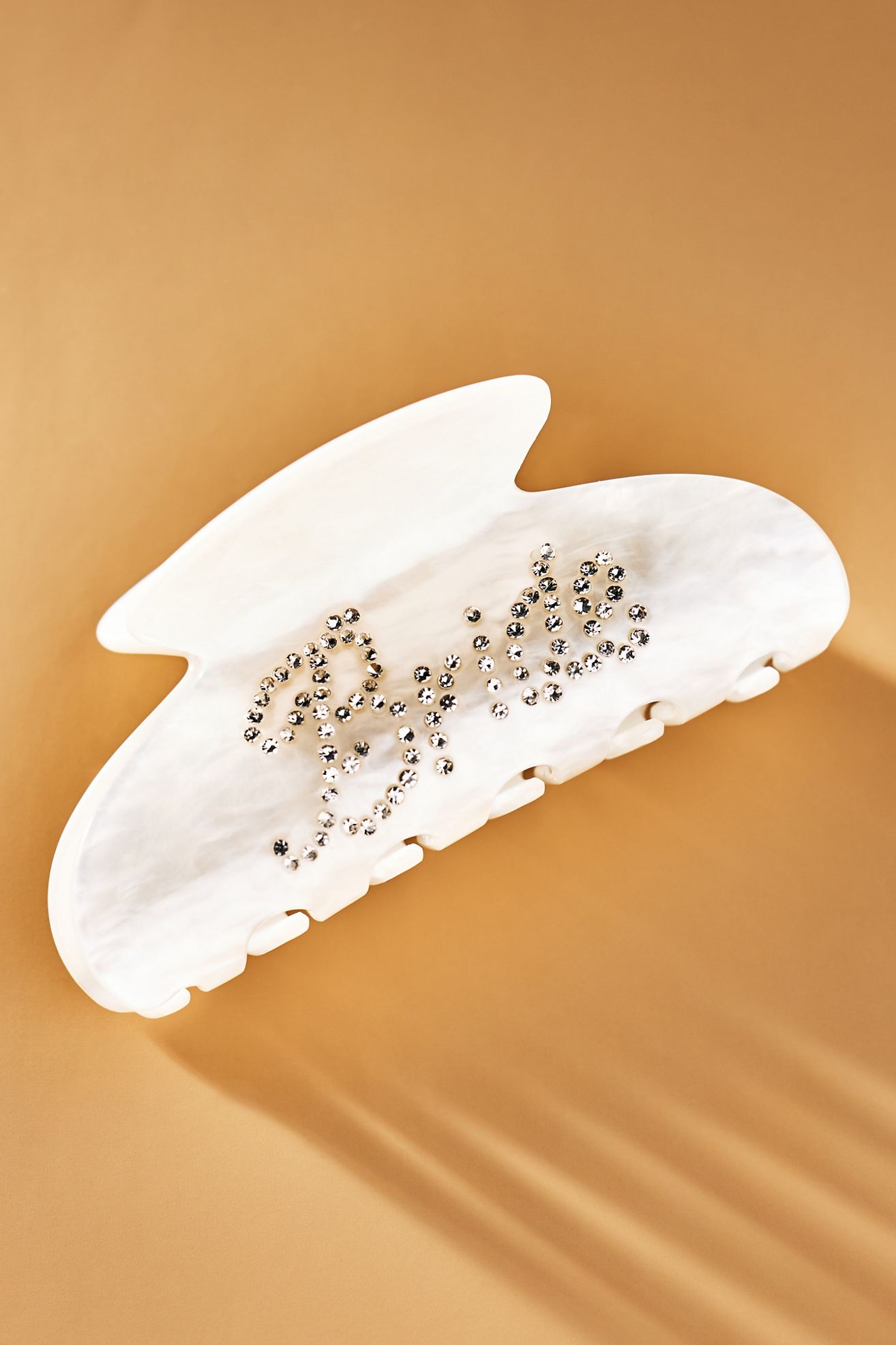Untamed Petals Bride Hair Claw Clip - Ivory, One Size