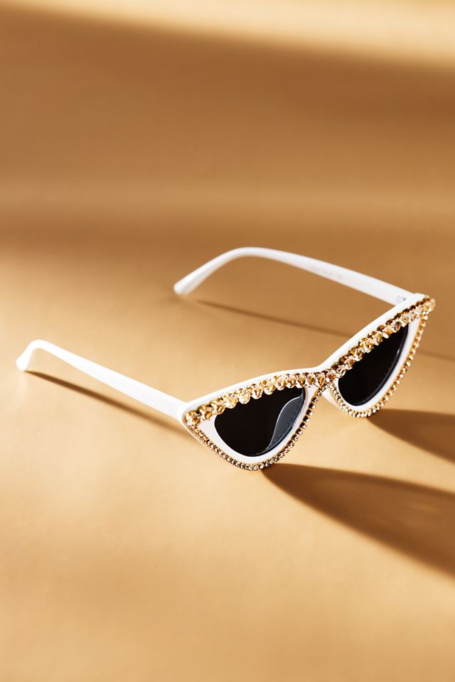 Untamed Petals Boss Babe Crystal Cat-Eye Sunglasses #1