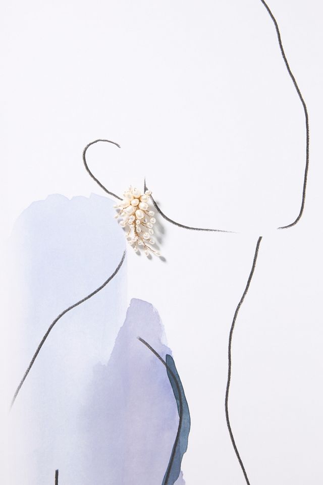 Untamed Petals Moore Pearl Earrings #2