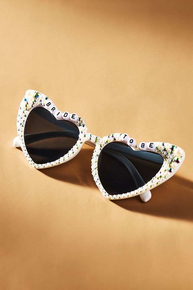 Untamed Petals Bride-To-Be Heart Sunglasses #1
