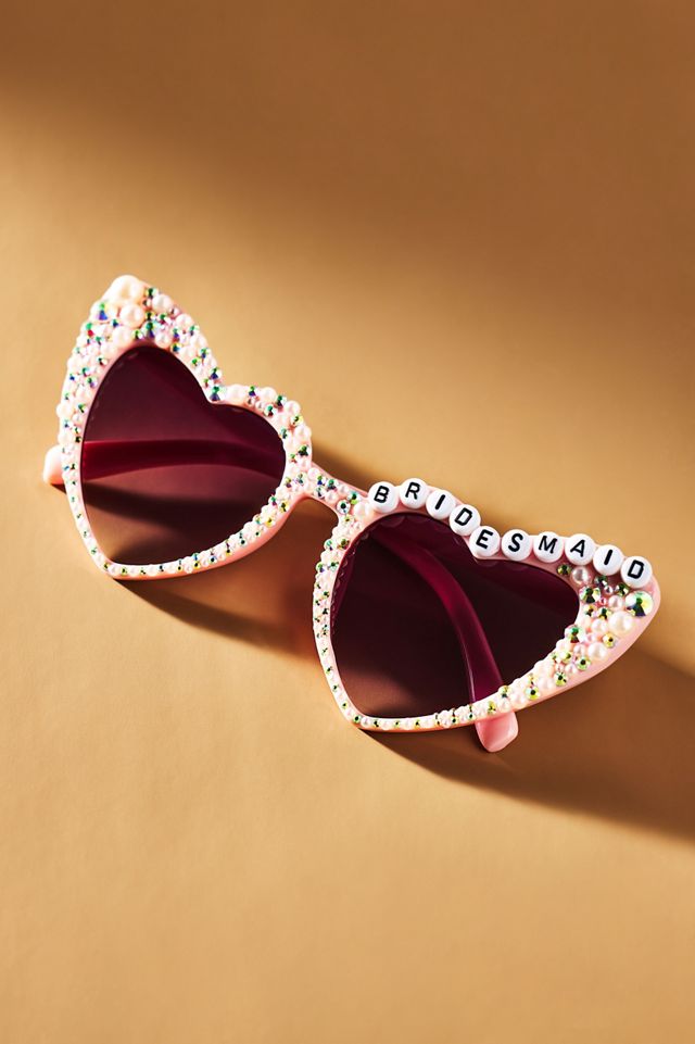 Untamed Petals Bridesmaid Heart Sunglasses #1
