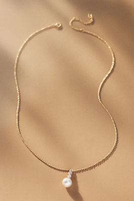 Nadri Camila Pearl & Crystal Drop Pendant Necklace In Gold