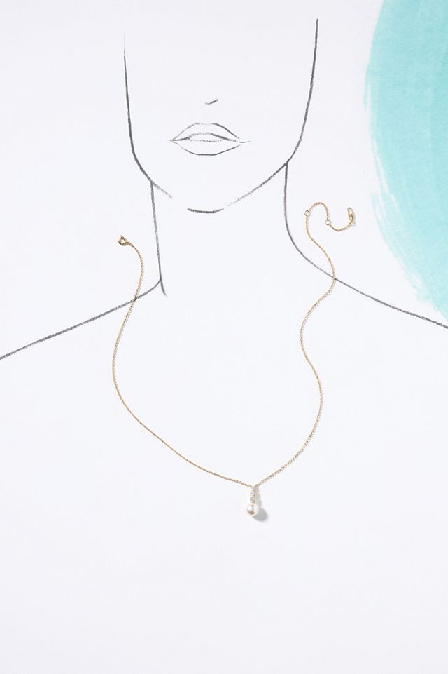NADRI Camila Pearl & Crystal Drop Pendant Necklace #2