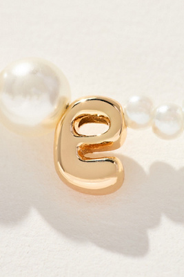 By Anthropologie Pearl Monogram Necklace