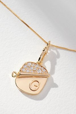 Sardine Tin Charm Monogram Necklace